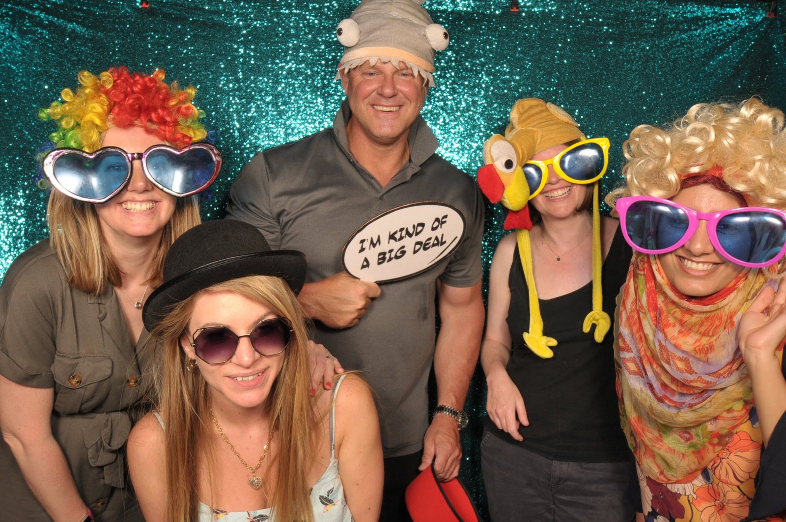 Glitz n Glamour Photo Booth Hire - Aqua Sequin